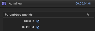 Build In & Build Out des entrée et sortie facultatives