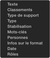 liste des critères