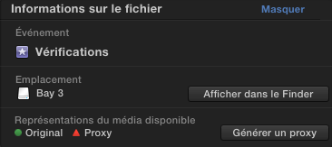 Emplacement d'un media externe