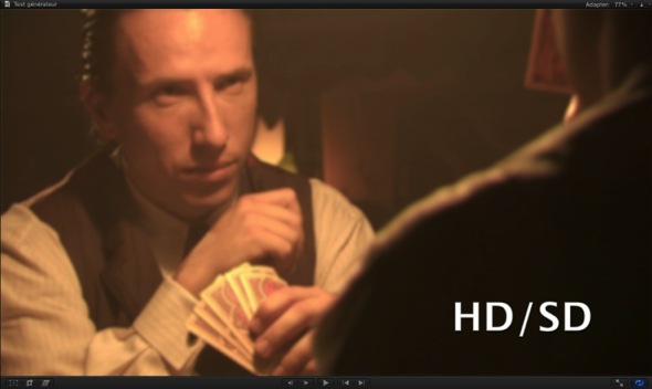 Dans FCP X un flou gaussien de 10 aura le même aspect visuel que le projet soit en SD 16/9 qu'en HD !!