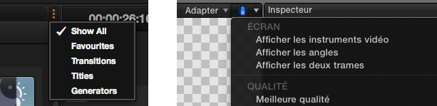 menu d'option situé dans le coin supérieur droit
