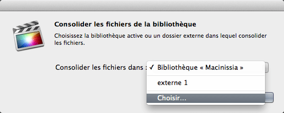 consolider à l'extérieur ... choisir un dossier sur n'importe quel volume.