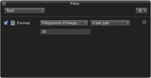 les plans qui ne sont pas à 25 i/s