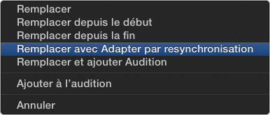 Remplacer et adapter la vitesse