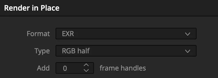 Transcode EXR des plans en cours d’étalonnage