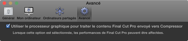 bien cocher le rendu GPU dans les préférence de Compressor 4.2