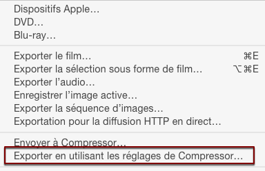 Commande pour faire un export MXF de Motion 5